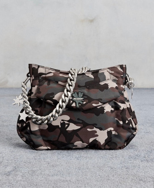 Heaven Marc Jacobs camo pillow chains bag