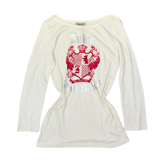 Juicy Couture buttons beige long sleeve