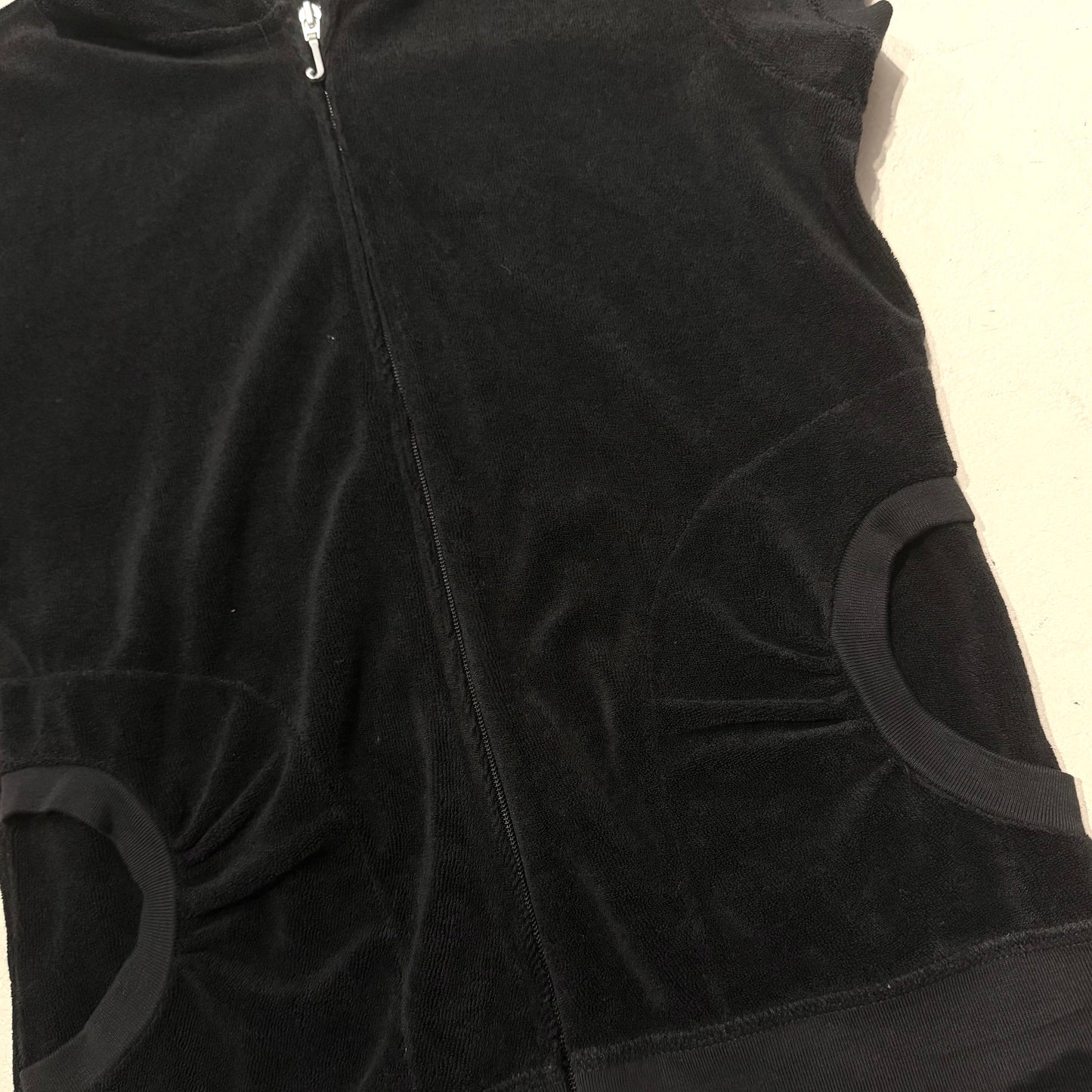 Juicy Couture black velvet zip up hoodie