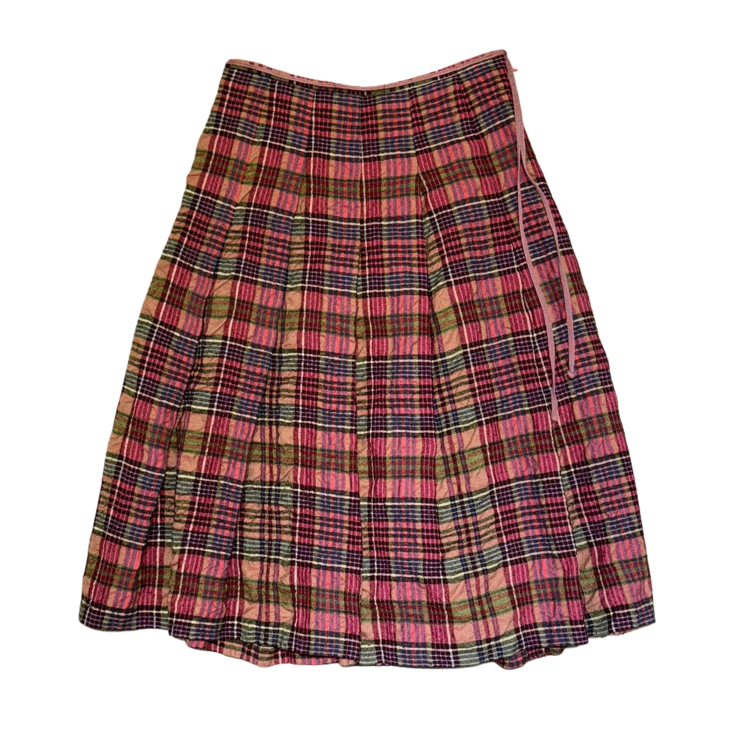 Pink plaid skirt