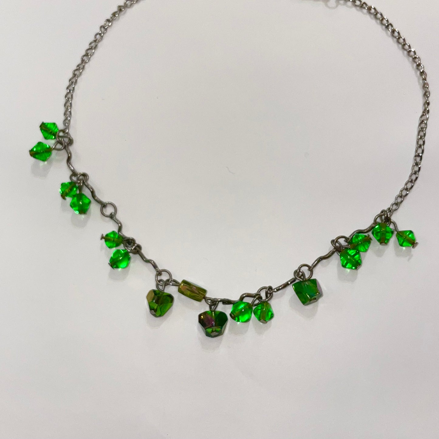 Green beads choker