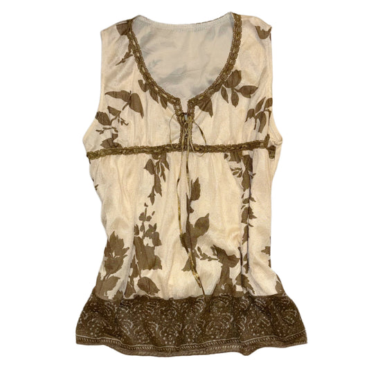Brown floral top