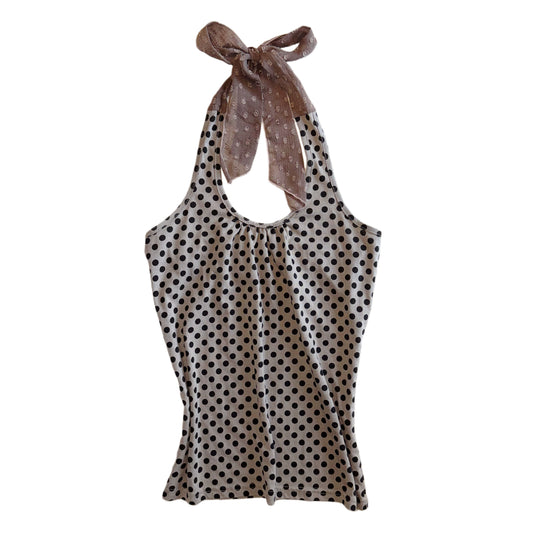 Brown polka dot halter