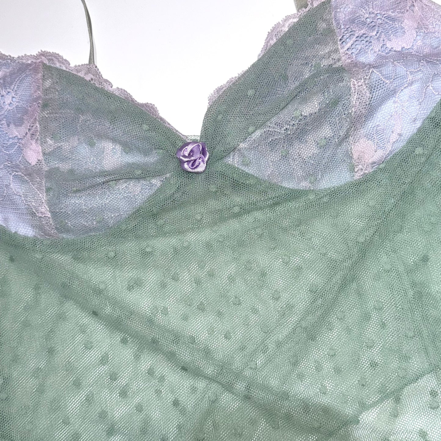 Mint purple lace tank
