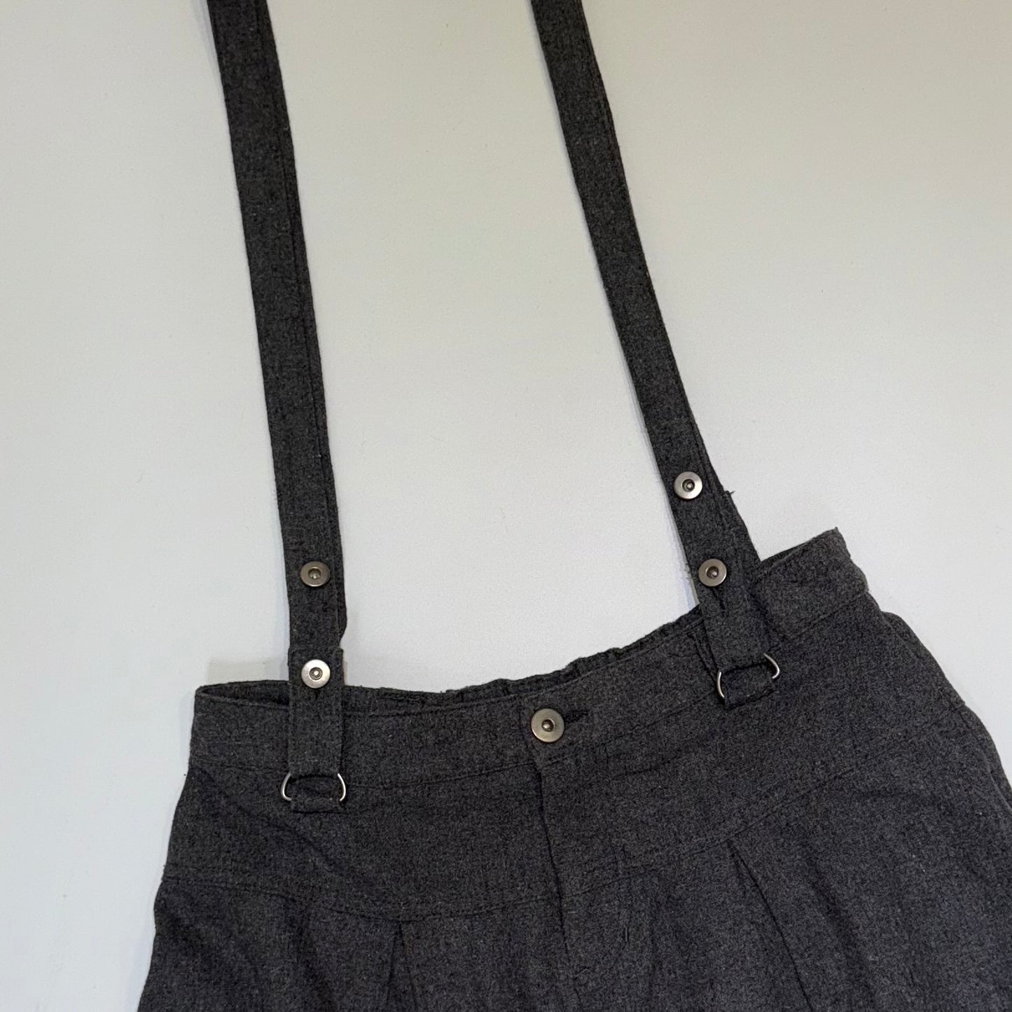 Dark charcoal grey button skirt