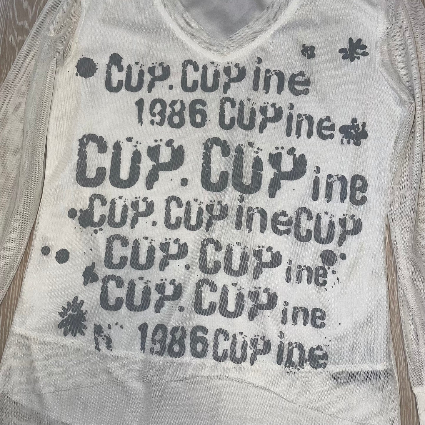 Cop Copine white mesh top