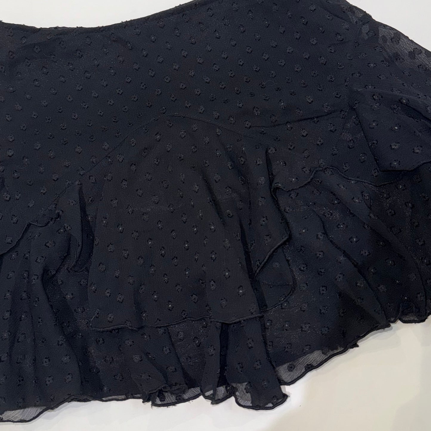 Black polka dot skirt