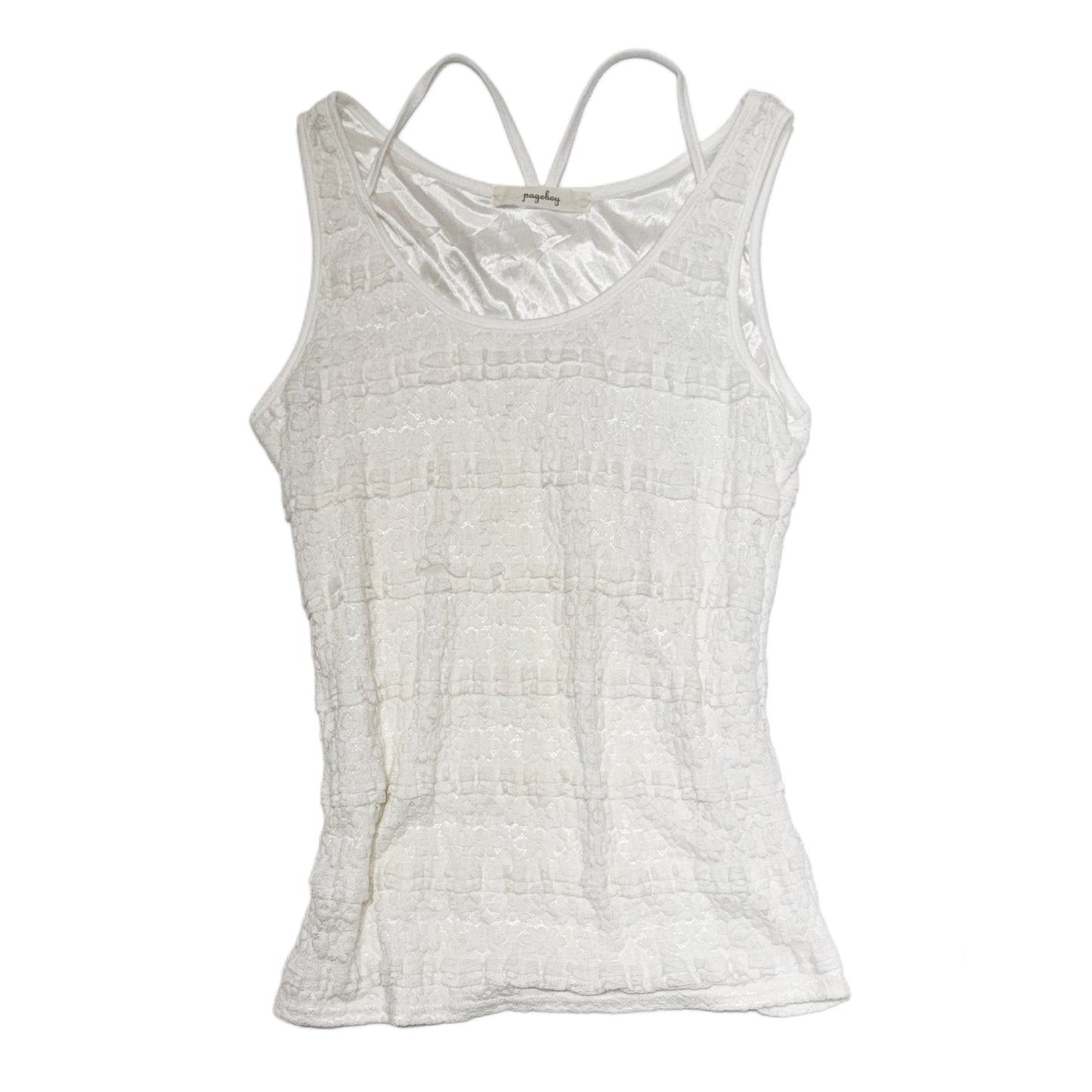 White lace tank