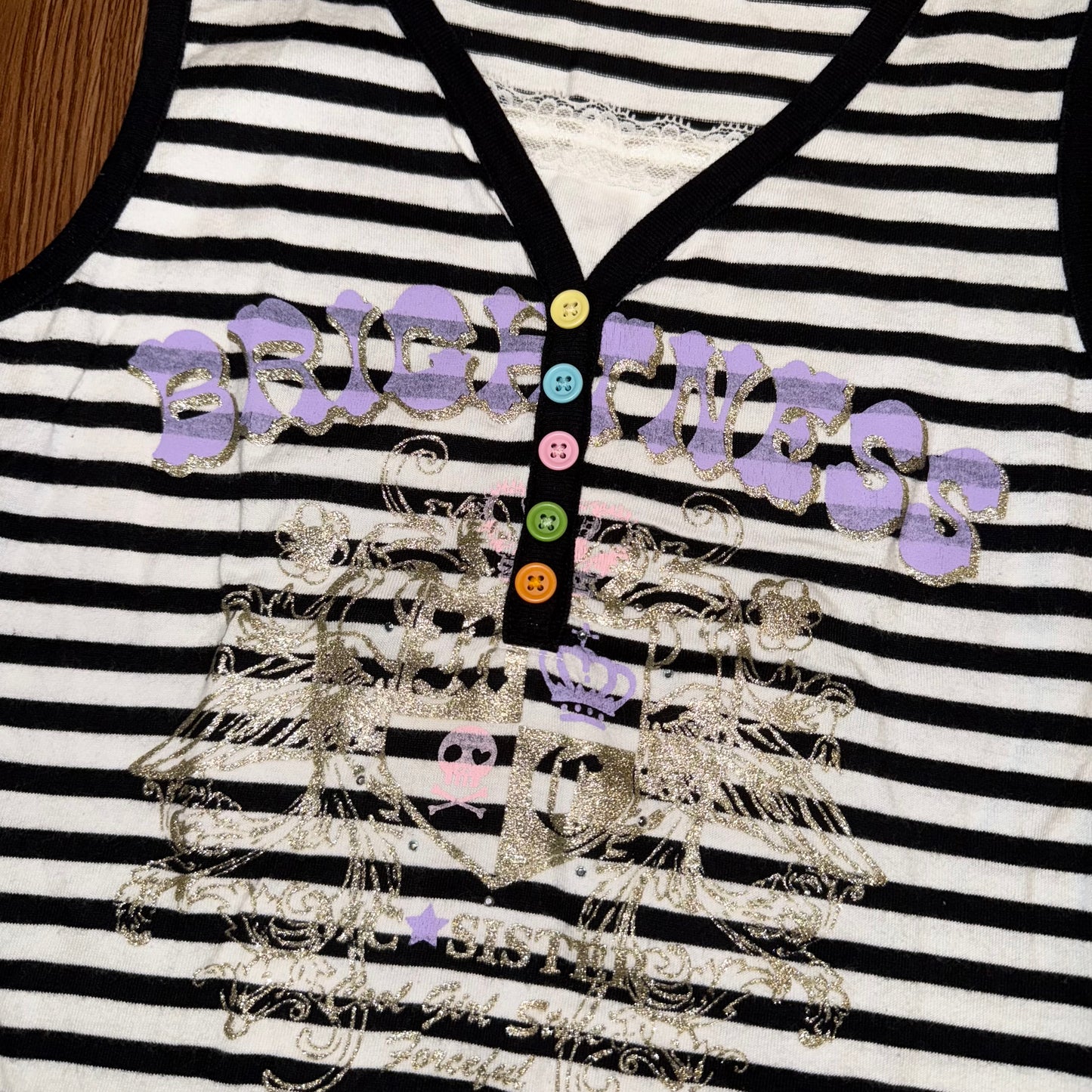 Mc Sister layered lace stripped top