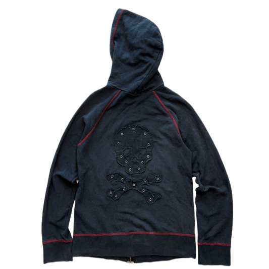 Peace Now zipup skull hoodie