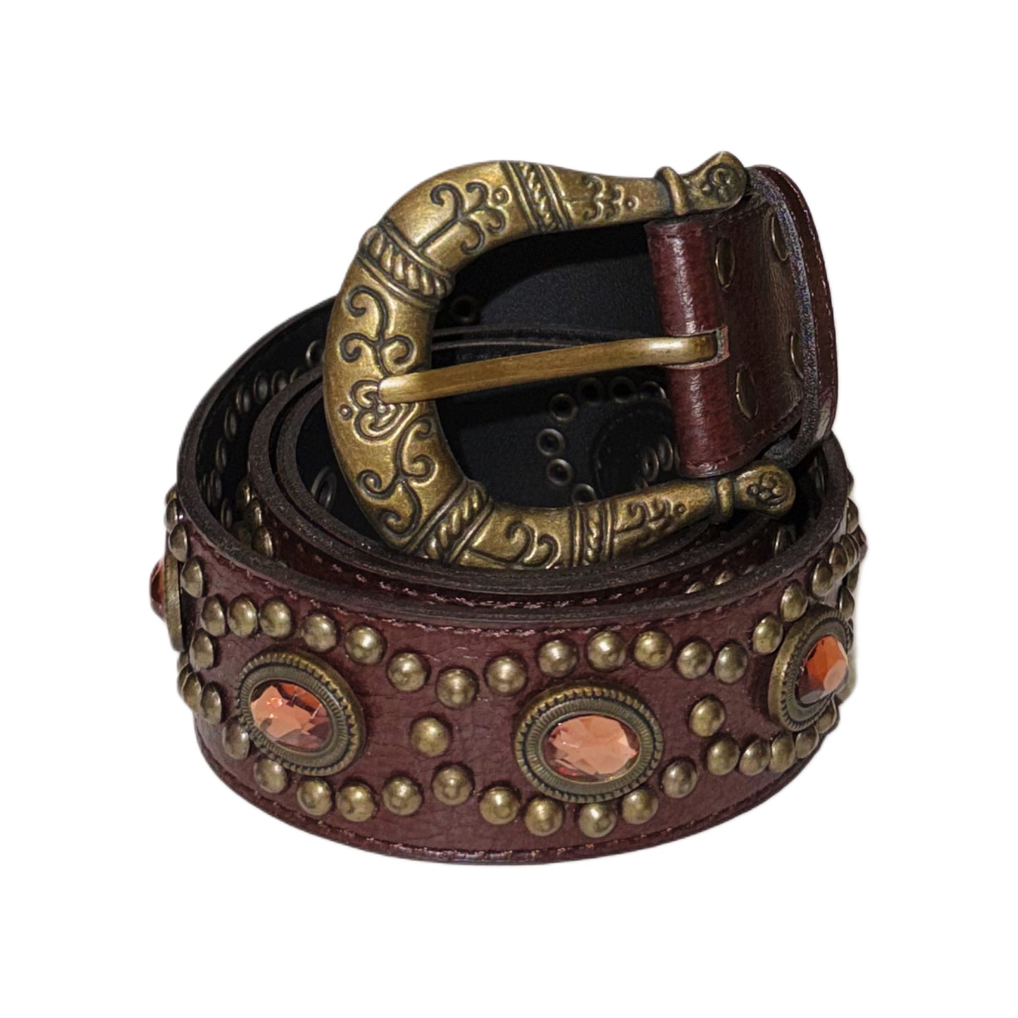 Brown rivets belt