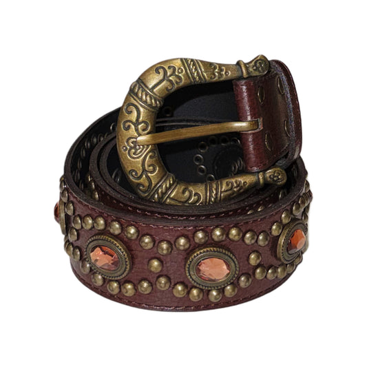 Brown rivets belt