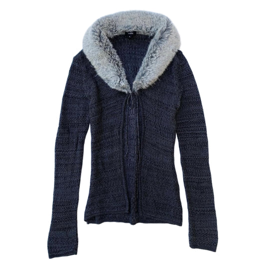 Jaspal knit outer with furry collar