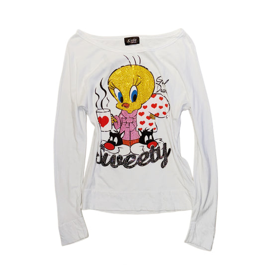 Tweety rhinestones long sleeve