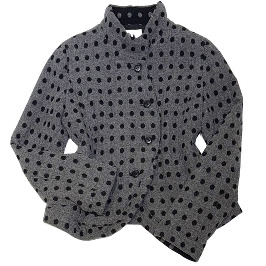 Grey polka dot outer