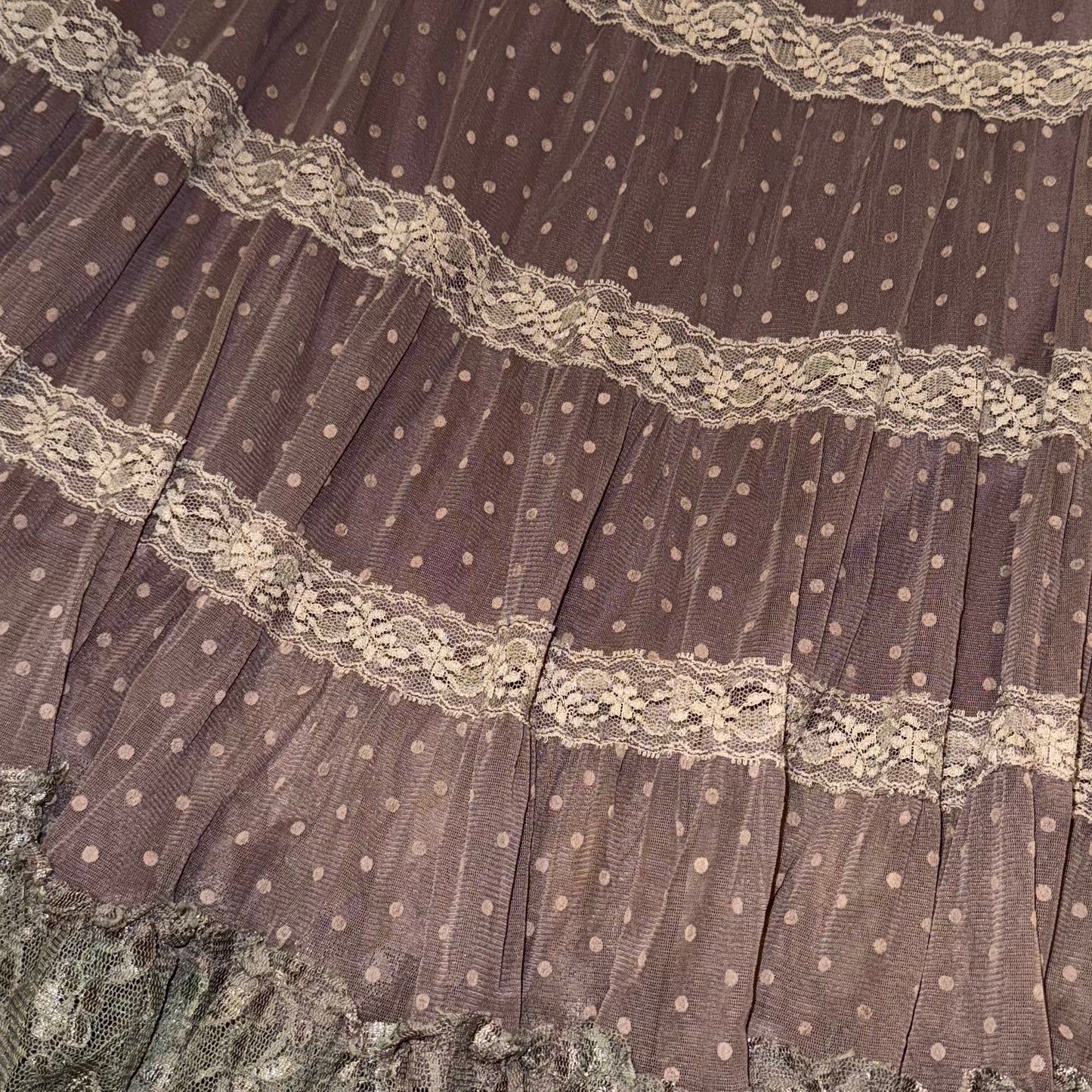 Brown polka dot skirt