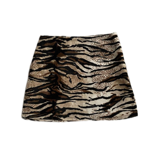 Tiger print mini skirt