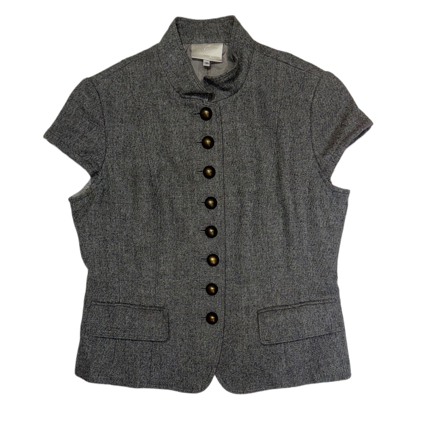 Grey button up shortsleeved blazer