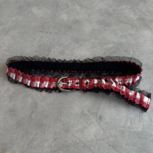 Red checkered belt