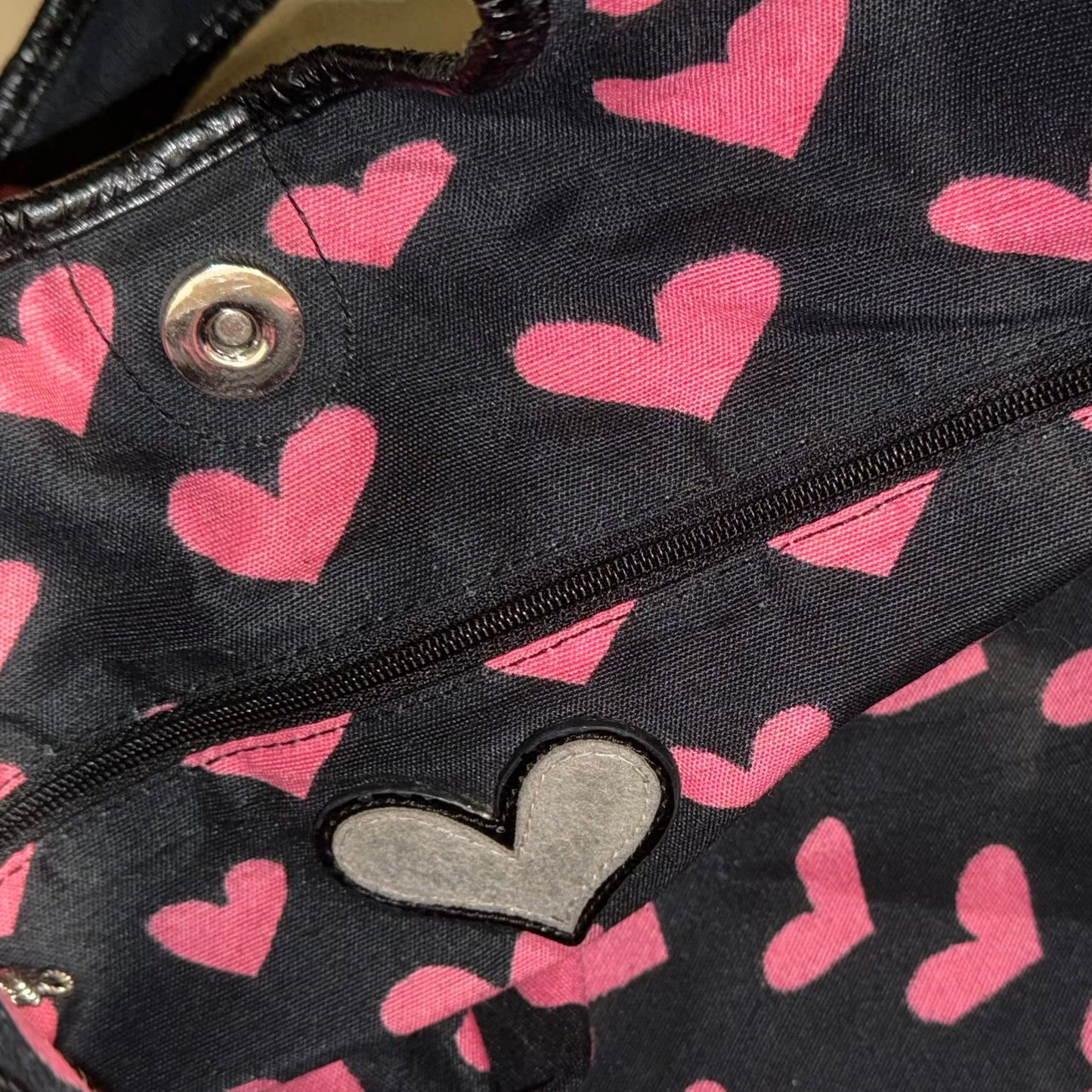 Thinkbee glittering heart zebra shoulder bag