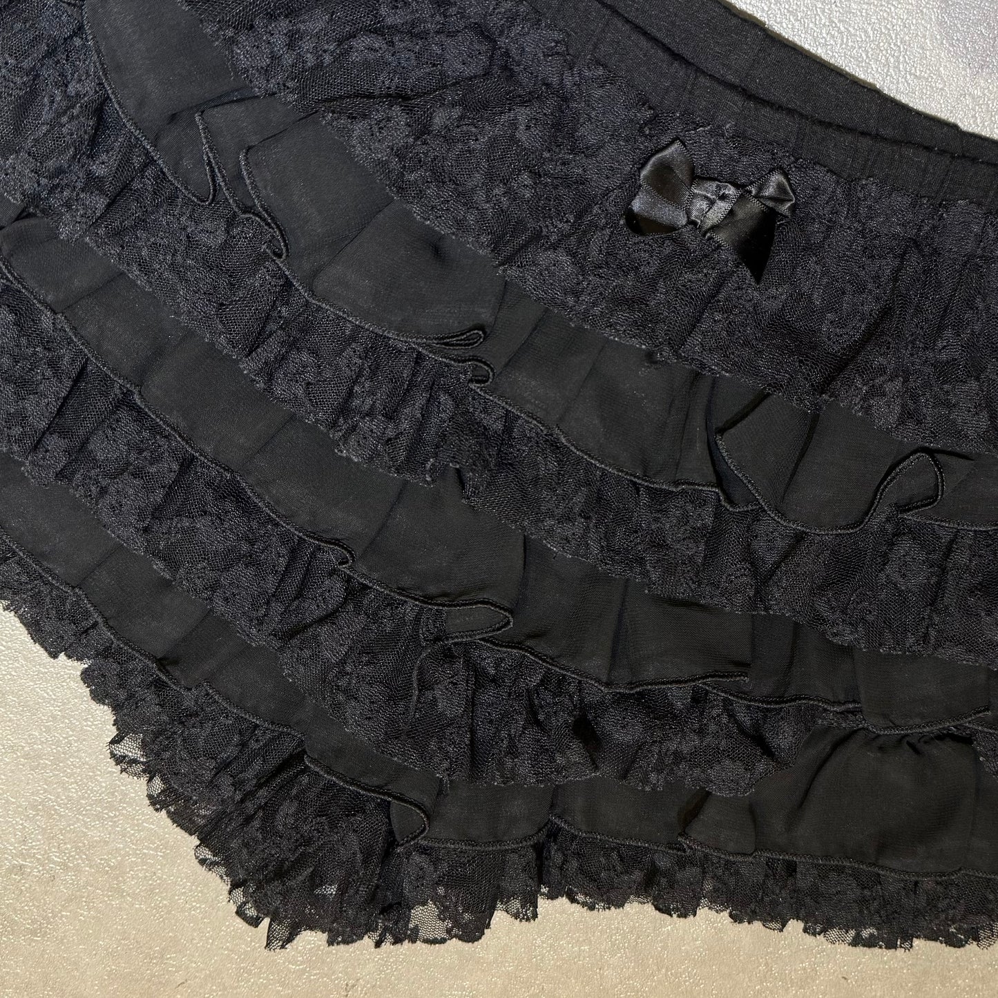 Black lace shorts