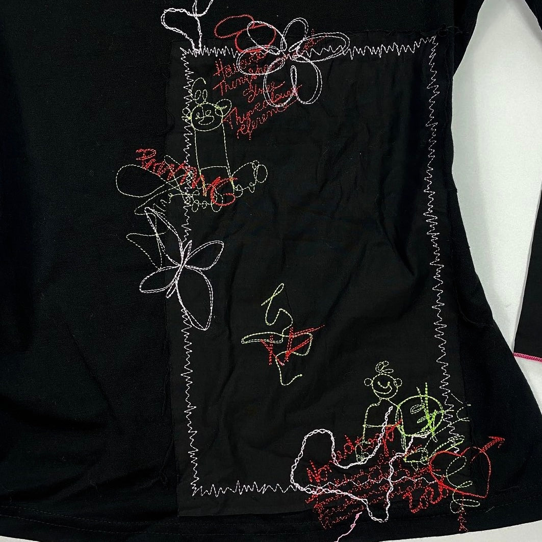 Cop Copine”kids drawing”black top