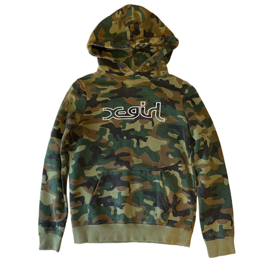 X-Girl camo star hoodie