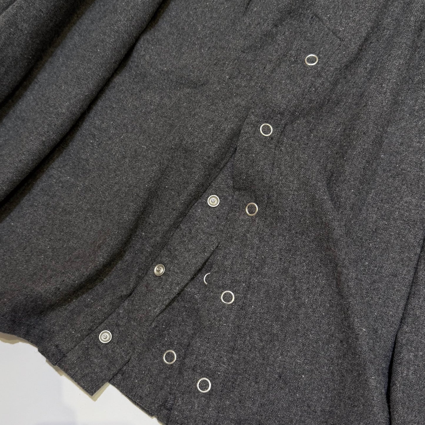 Dark charcoal grey button skirt