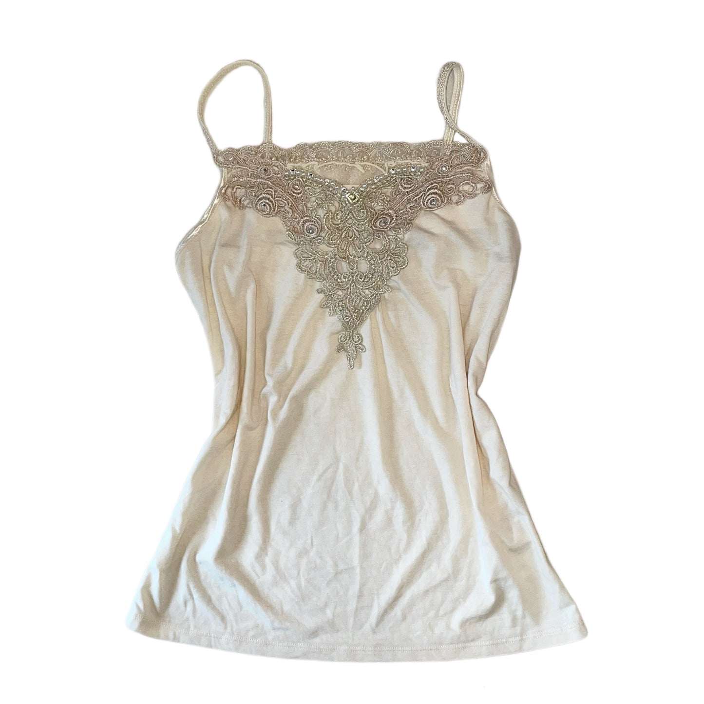 Axes beige lace tank