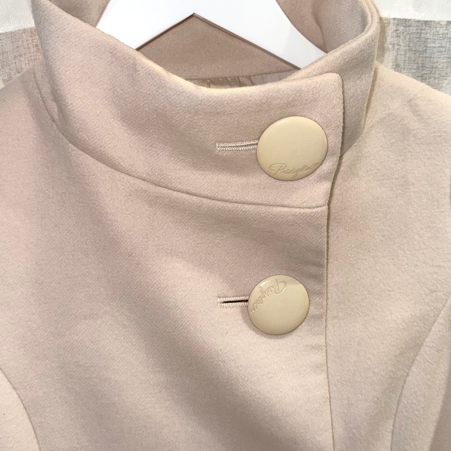 Ivory big button long coat