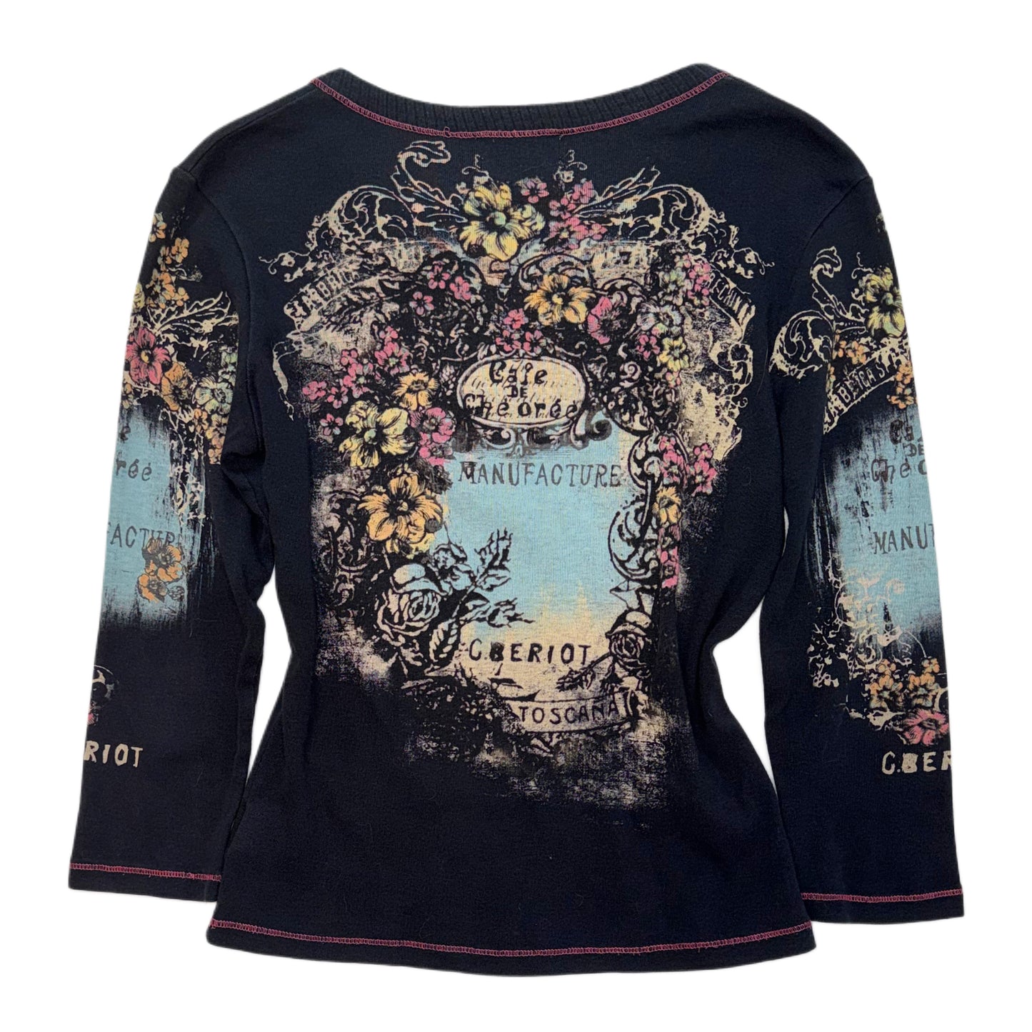 To the angel rhinestone three quarter sleeve