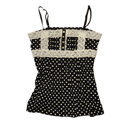 Polka dot lace tank