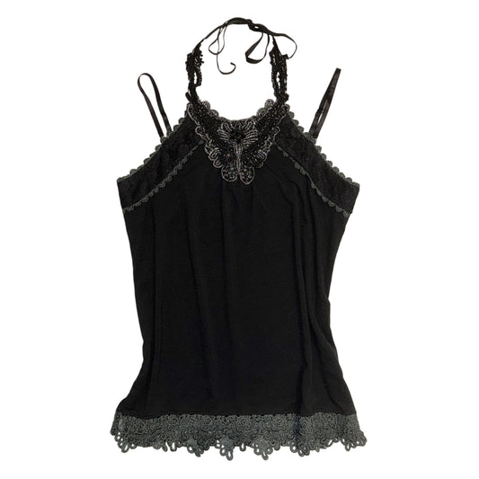 Axes black lace halter