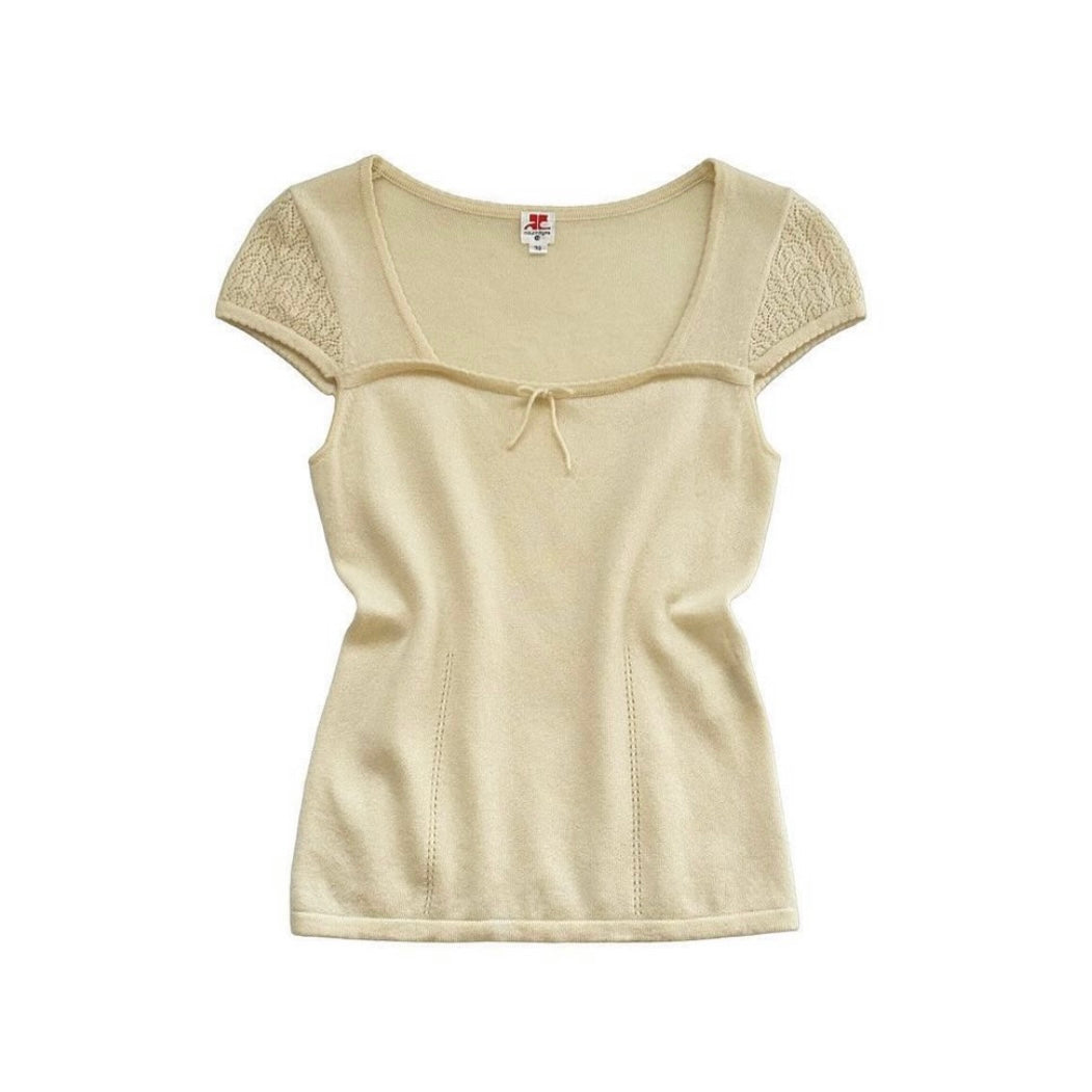 Courreges ribbon knit top