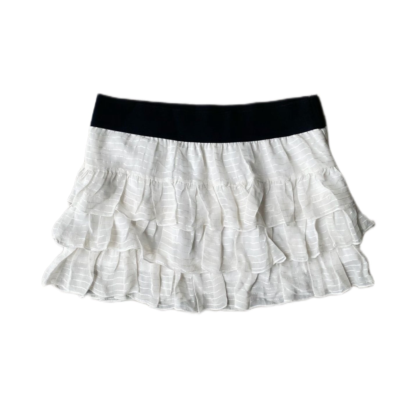 White layered mini skirt