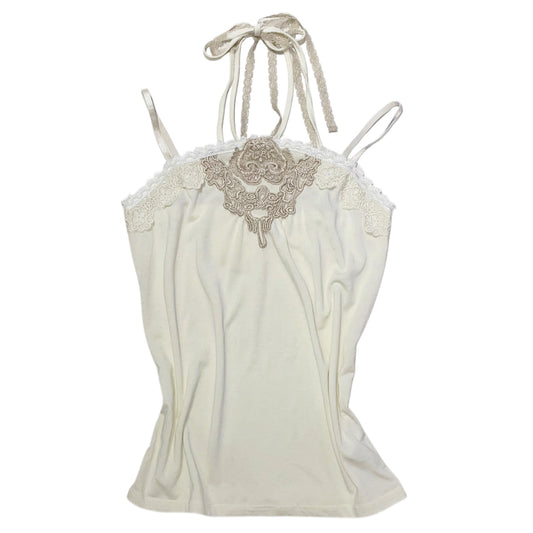 Axes ivory lace halter cami