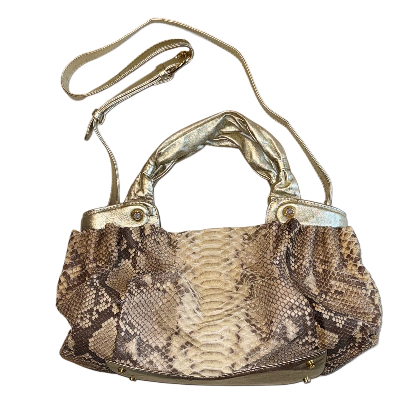 Snakeskin golden shoulder bag/ crossbody bag