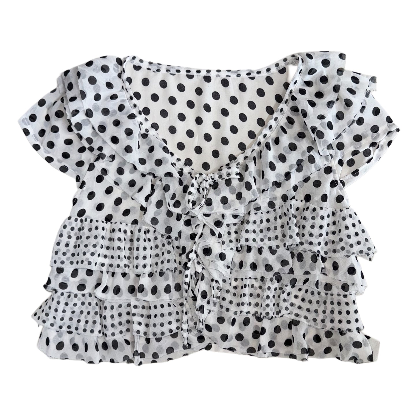 Cropped polka dot outer
