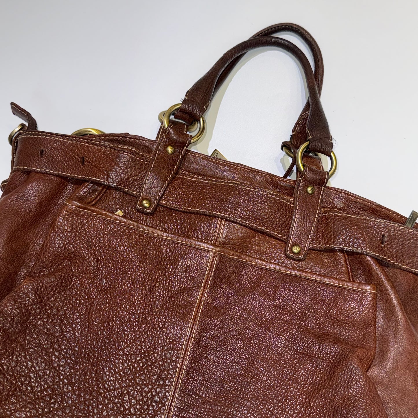 2way brown leather bag with wallet