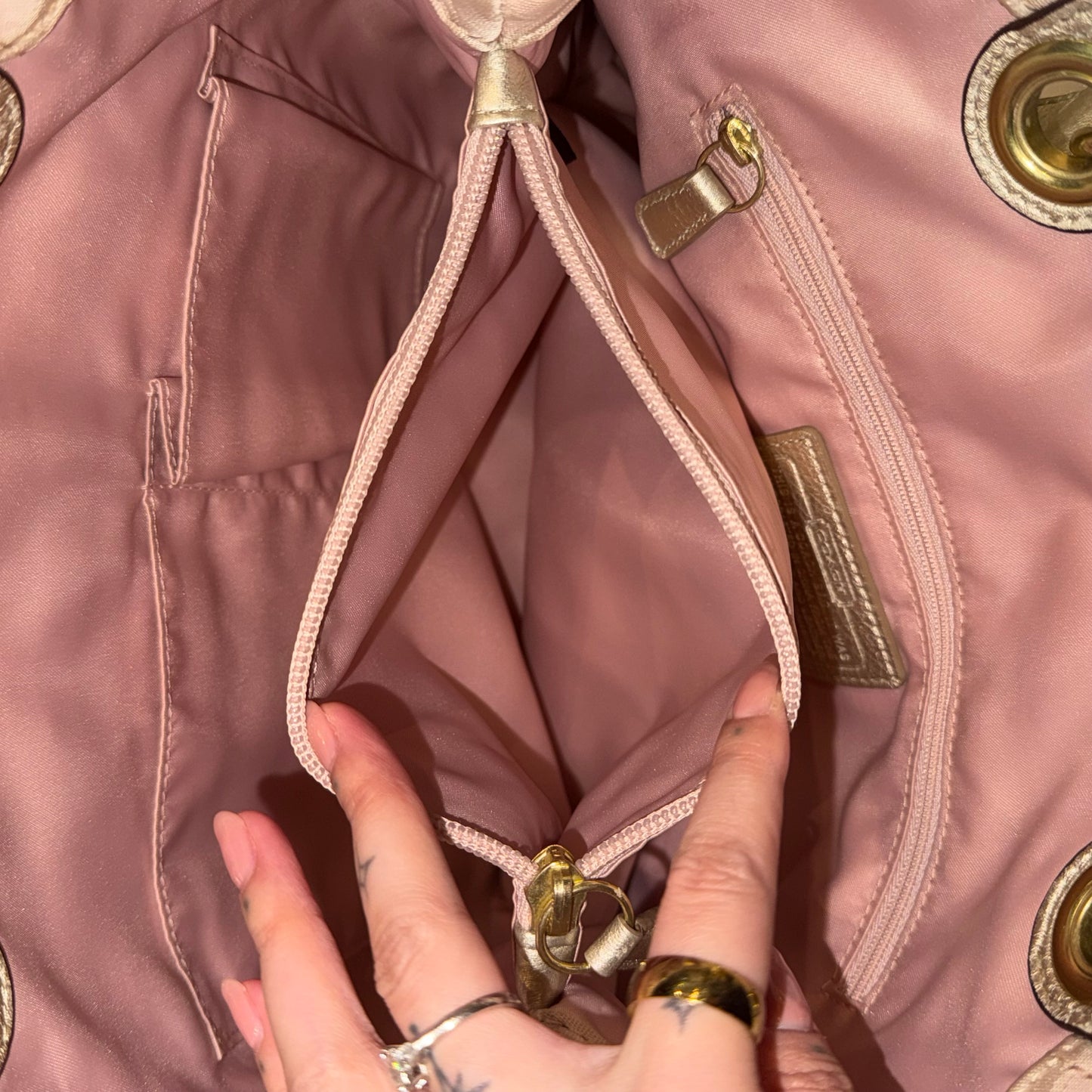 Coach soft pink shoulder bag