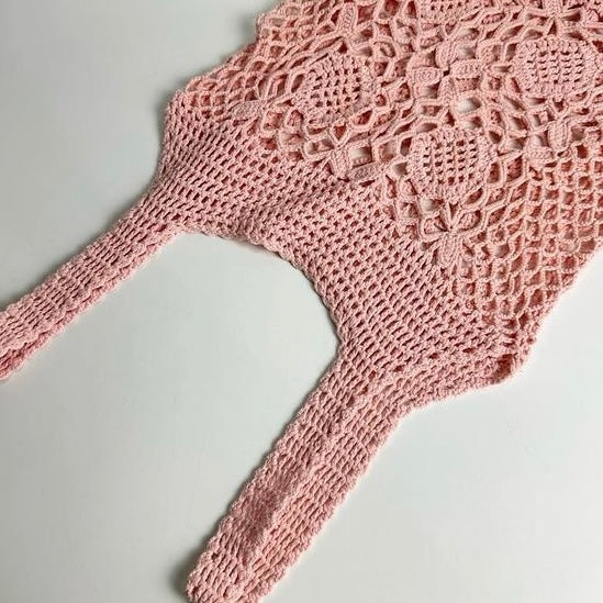 00s pink knit top