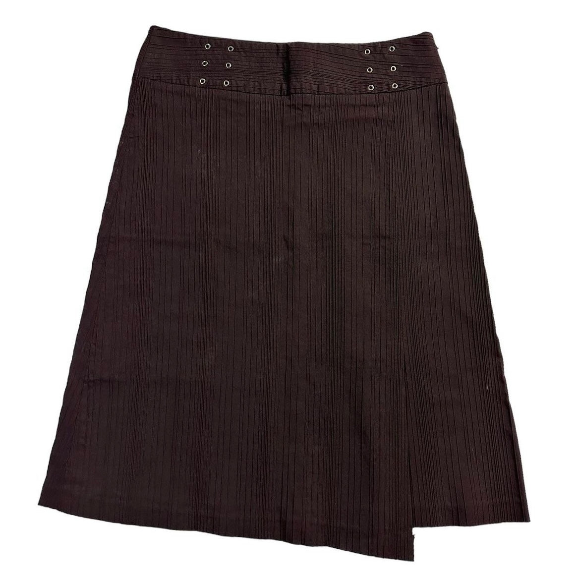 90s brown striped skirt