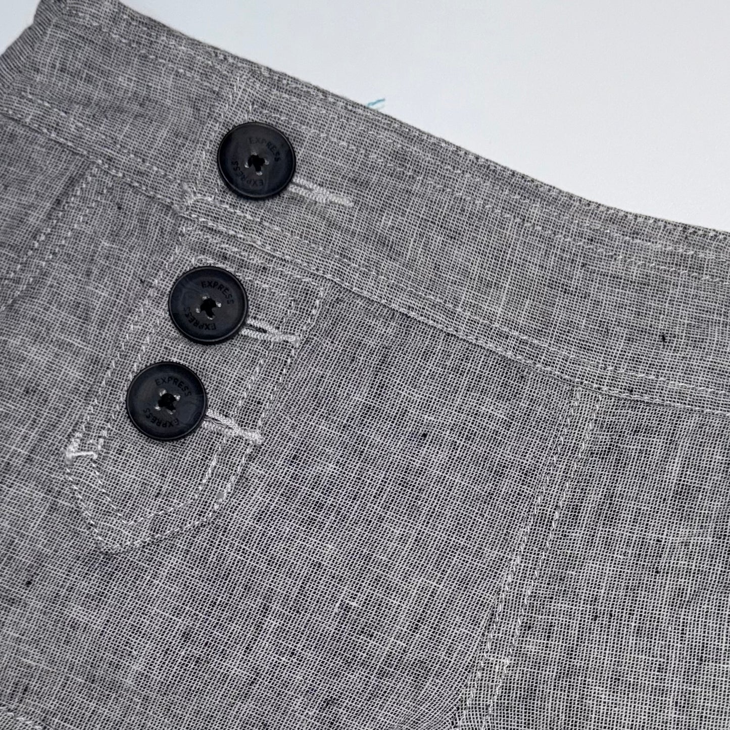 Grey linen shorts