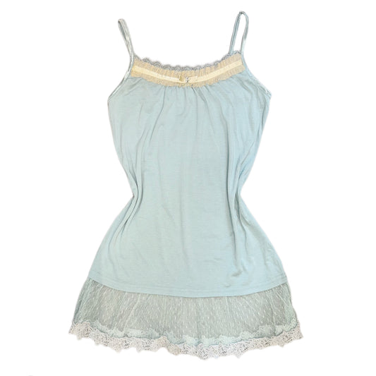 Axes baby blue lace tank