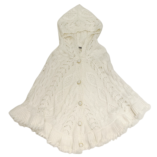 Ivory button up knit cloak