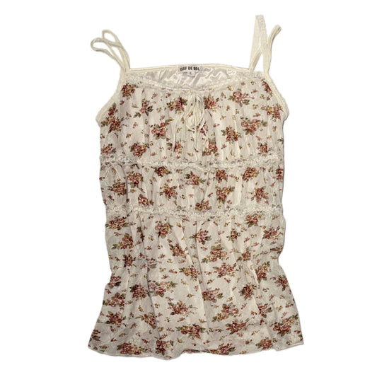 Clef De Sol floral lace tank