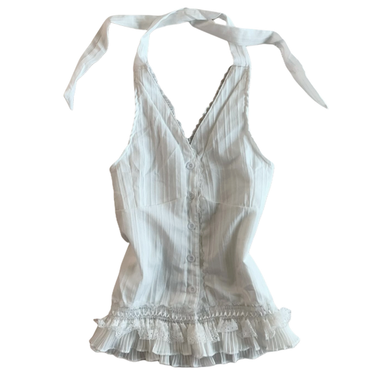 White lace halter