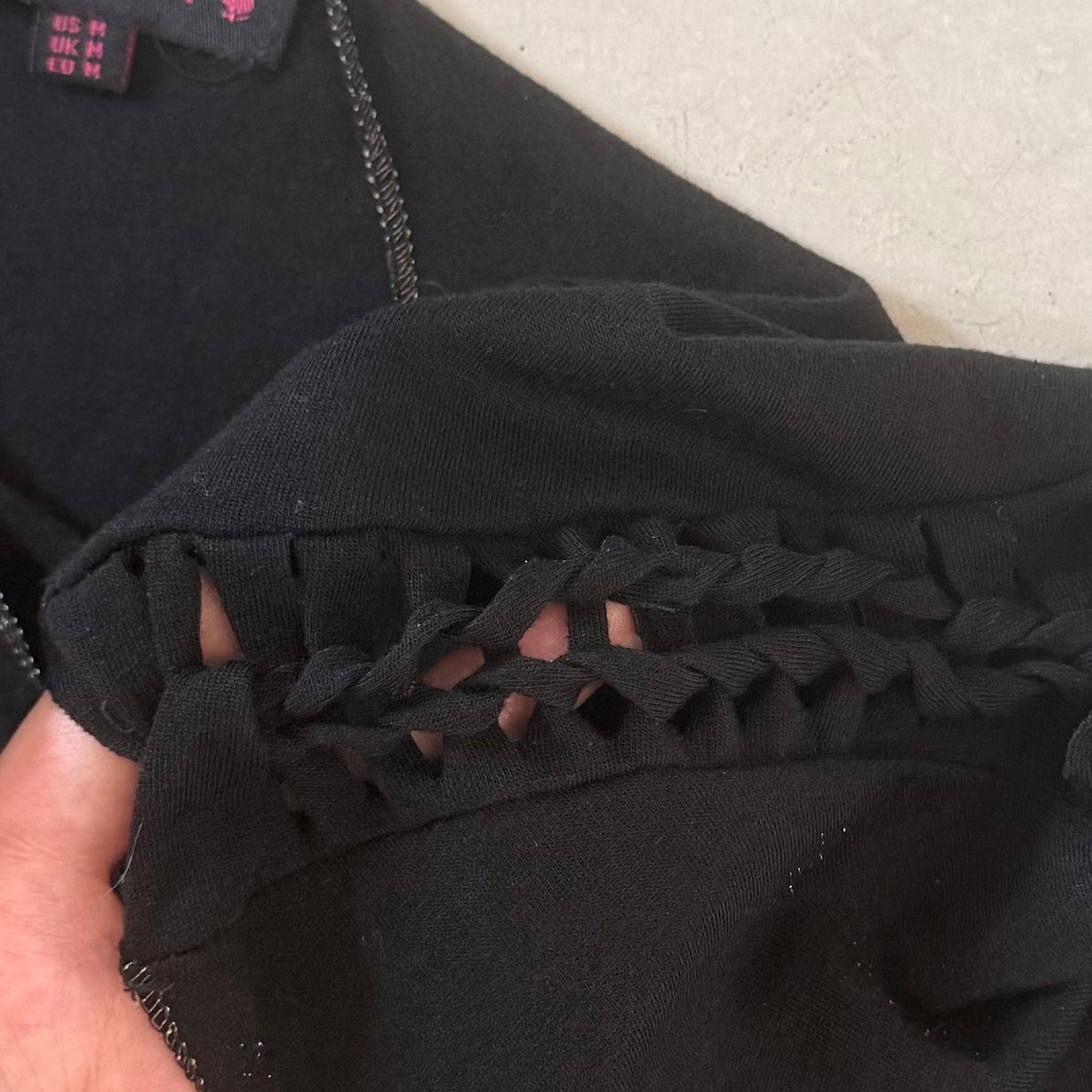 Playboy 1953 black rhinestones top