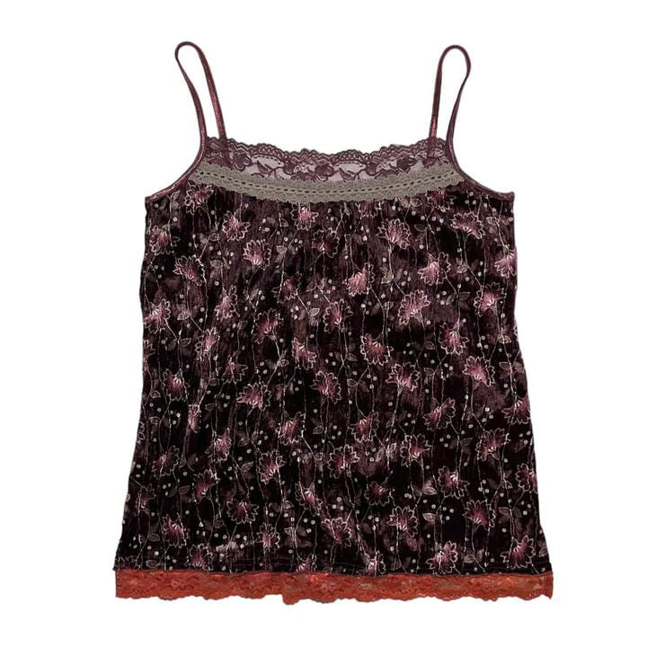 velvet floral top