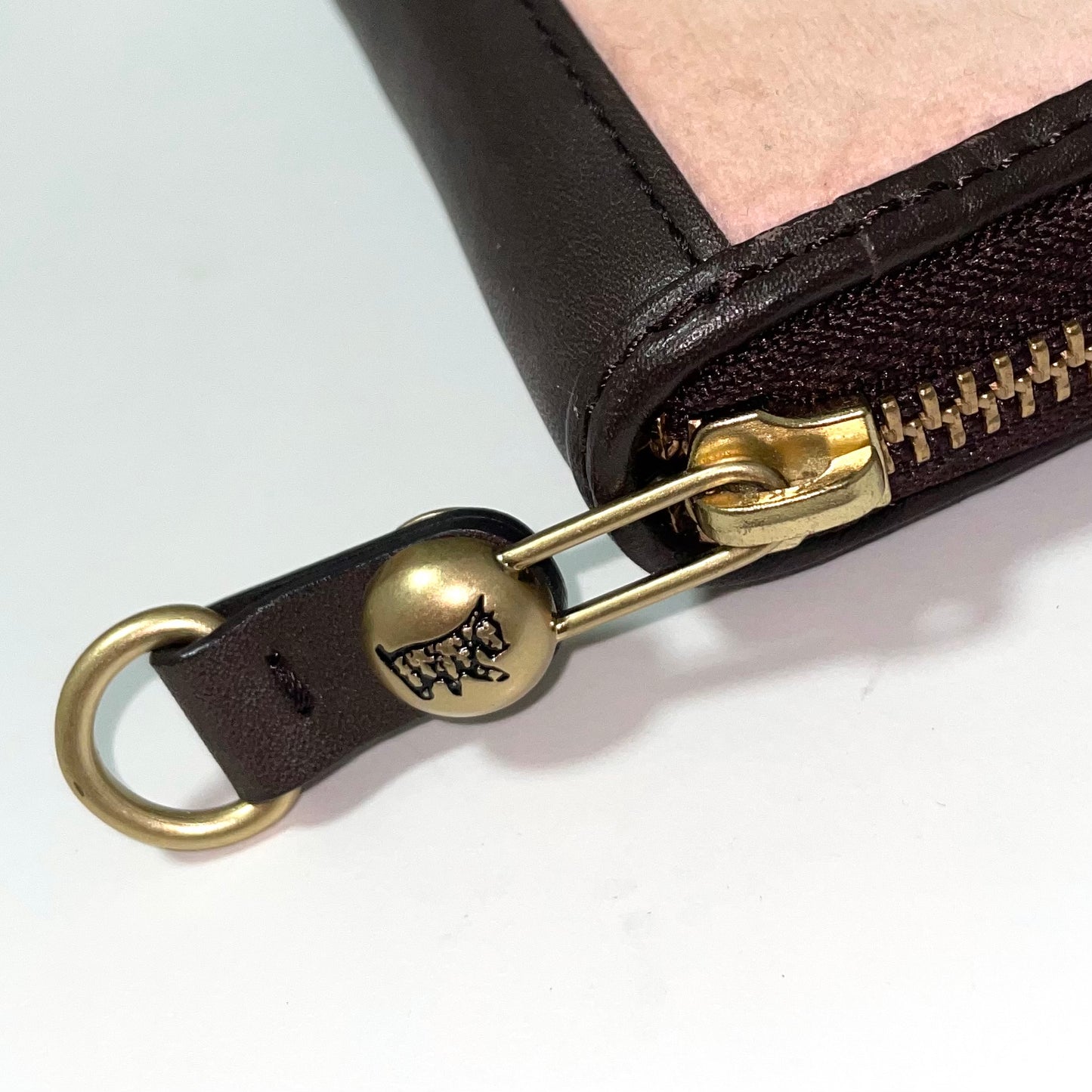 Juicy Courure dirty pink brown leather wallet